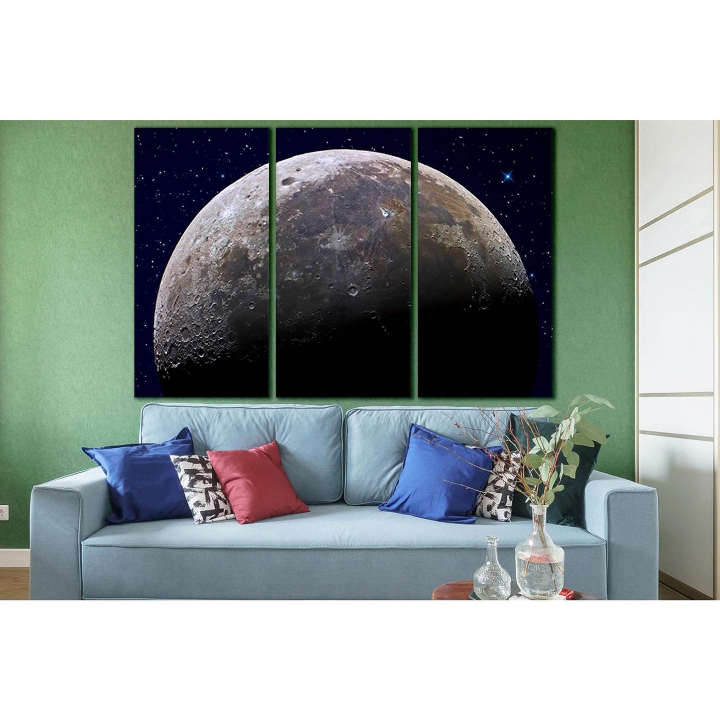 Moon Close Up №SL989 Ready to Hang Canvas PrintCanvas art arrives ready to hang, with hanging accessories included and no additional framing required. Every canvas print is hand-crafted, made on-demand at our workshop and expertly stretched around 100% No