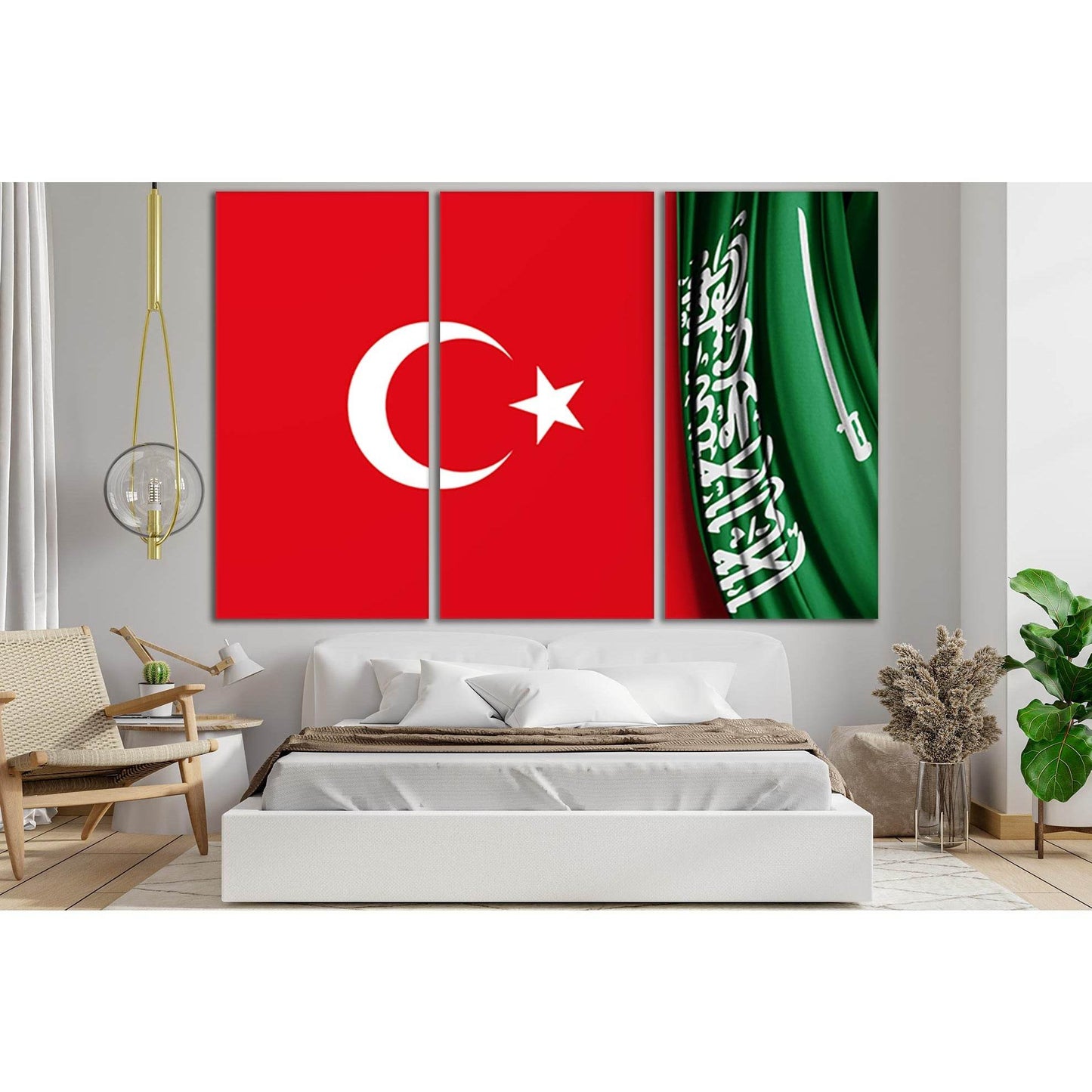 Saudi Arabia Flag And Turkey Flag №SL1199 Ready to Hang Canvas PrintCanvas art arrives ready to hang, with hanging accessories included and no additional framing required. Every canvas print is hand-crafted, made on-demand at our workshop and expertly str