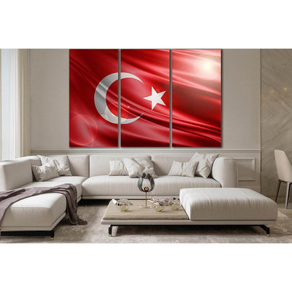 Turkey Flag Of Silk №SL1207 Ready to Hang Canvas PrintCanvas art arrives ready to hang, with hanging accessories included and no additional framing required. Every canvas print is hand-crafted, made on-demand at our workshop and expertly stretched around
