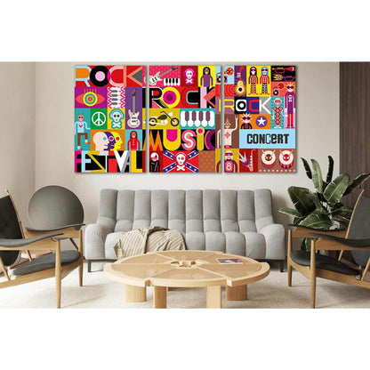 Pop Art Music Collage №SL532 Ready to Hang Canvas PrintCanvas art arrives ready to hang, with hanging accessories included and no additional framing required. Every canvas print is hand-crafted, made on-demand at our workshop and expertly stretched around