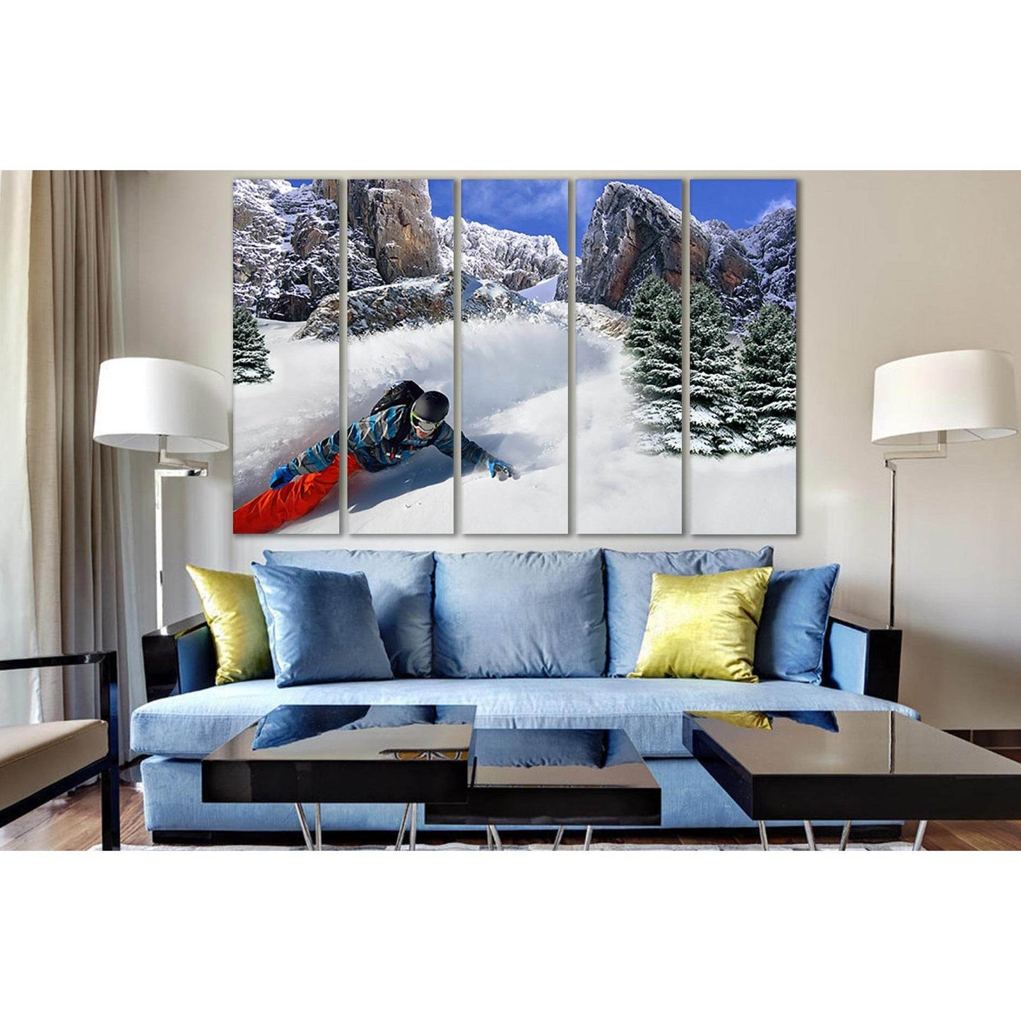 Snowboarder In Motion №SL942 Ready to Hang Canvas PrintCanvas art arrives ready to hang, with hanging accessories included and no additional framing required. Every canvas print is hand-crafted, made on-demand at our workshop and expertly stretched around