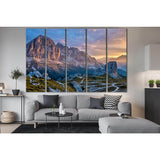 Gray Mountains At Sunset №SL1580 Ready to Hang Canvas Print