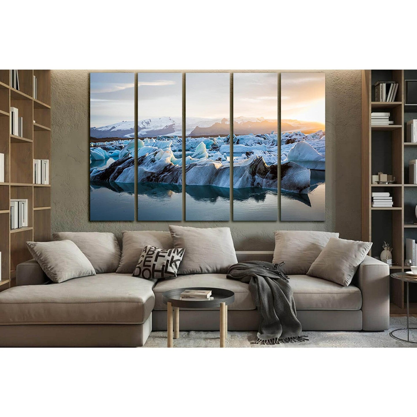 Sunset Over Jokulsarlon Glacier Lagoon №SL1336 Ready to Hang Canvas PrintCanvas art arrives ready to hang, with hanging accessories included and no additional framing required. Every canvas print is hand-crafted, made on-demand at our workshop and expertl