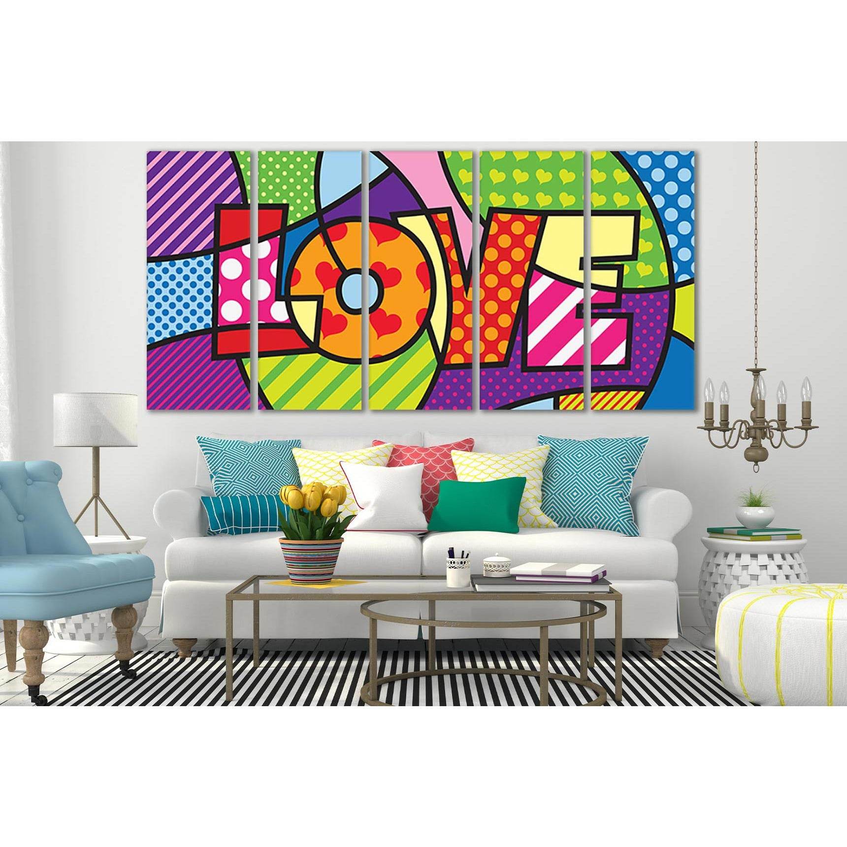 Love Pop Art №SL540 Ready to Hang Canvas PrintCanvas art arrives ready to hang, with hanging accessories included and no additional framing required. Every canvas print is hand-crafted, made on-demand at our workshop and expertly stretched around 100% Nor