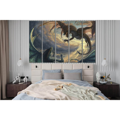 Battle Dragons №SL1270 Ready to Hang Canvas PrintCanvas art arrives ready to hang, with hanging accessories included and no additional framing required. Every canvas print is hand-crafted, made on-demand at our workshop and expertly stretched around 100%