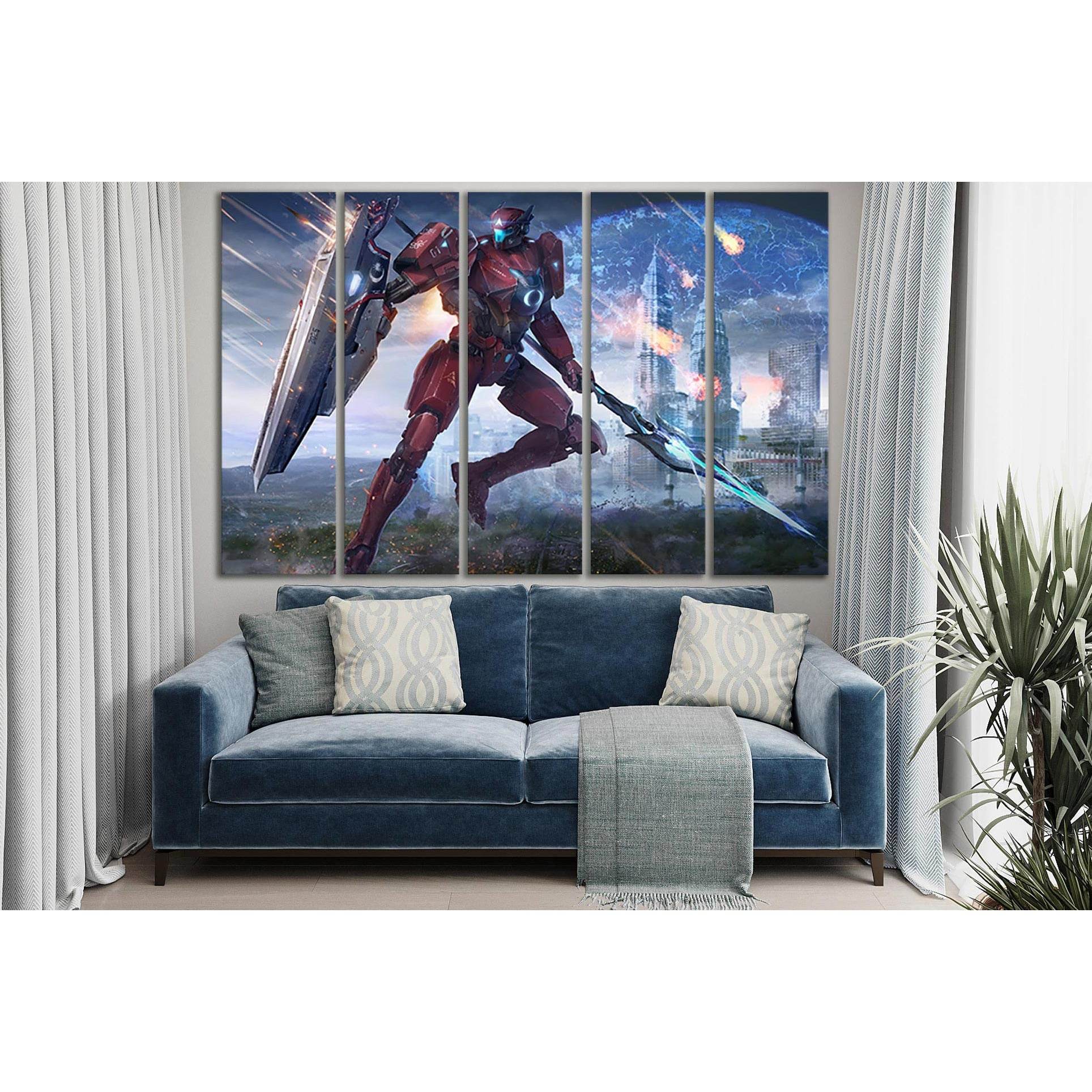 Robot With Sword And Shield №SL1289 Ready to Hang Canvas PrintCanvas art arrives ready to hang, with hanging accessories included and no additional framing required. Every canvas print is hand-crafted, made on-demand at our workshop and expertly stretched