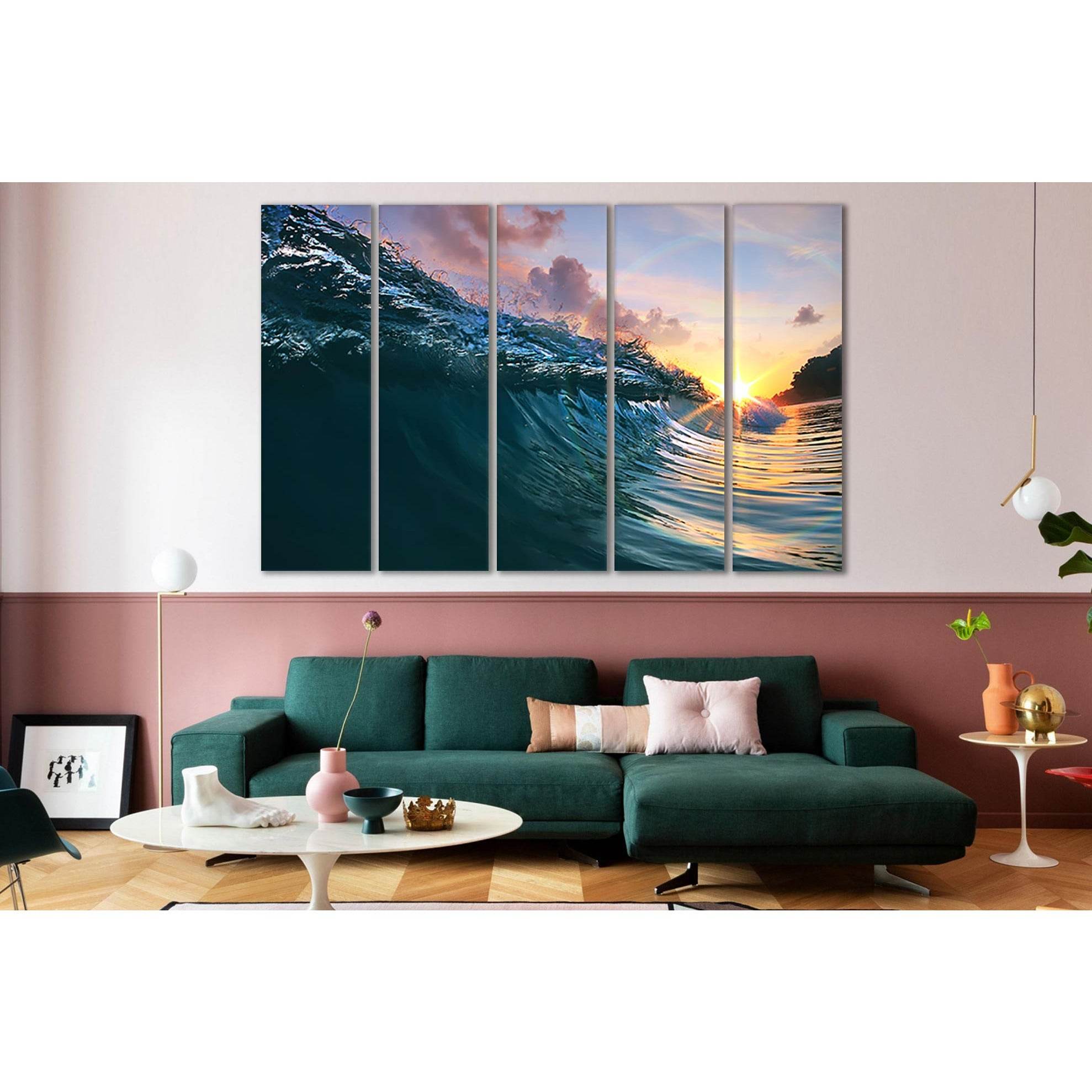 Beautiful Blue Wave №SL55 Ready to Hang Canvas Print