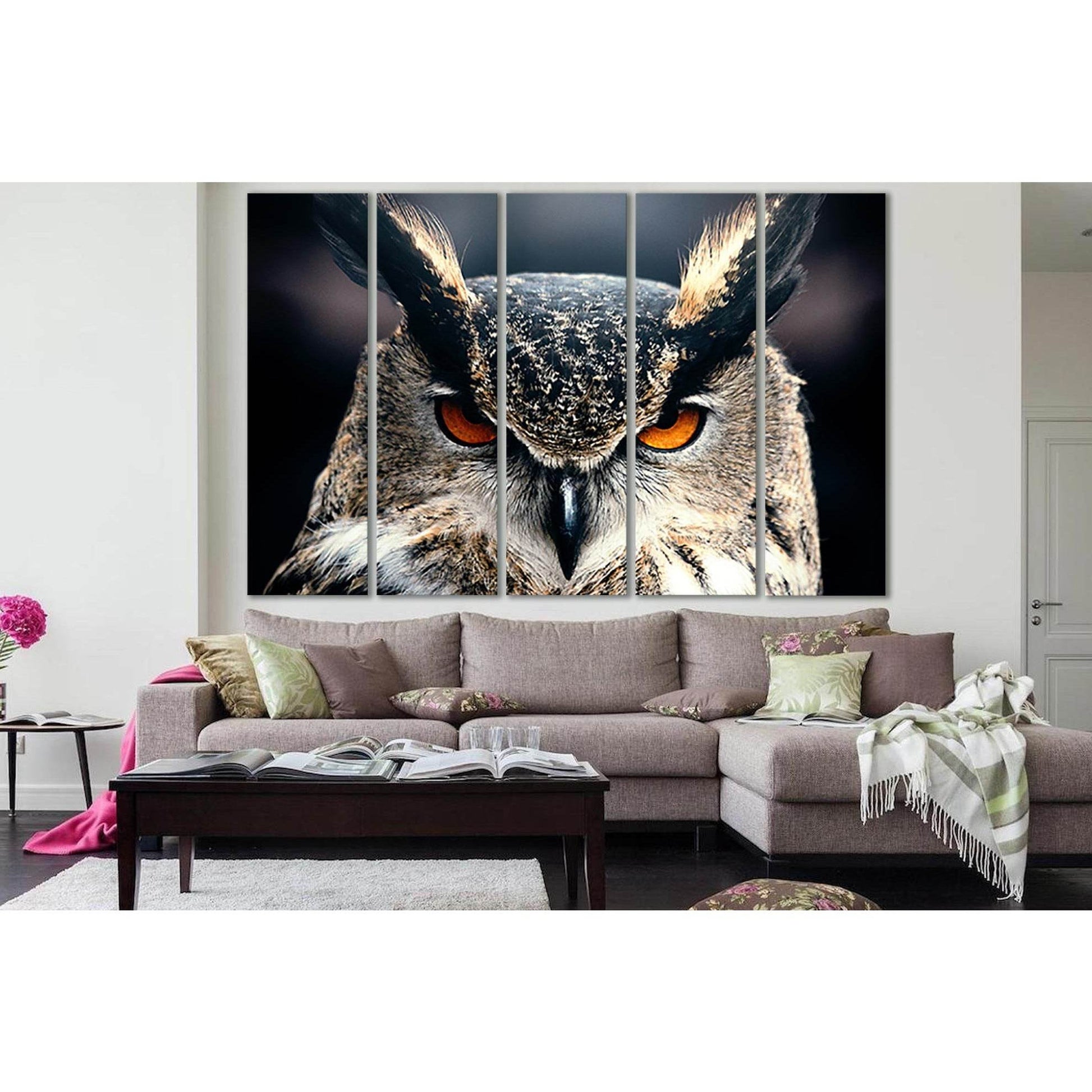 Wild Owl With Orange Eyes №SL1552 Ready to Hang Canvas PrintCanvas art arrives ready to hang, with hanging accessories included and no additional framing required. Every canvas print is hand-crafted, made on-demand at our workshop and expertly stretched a