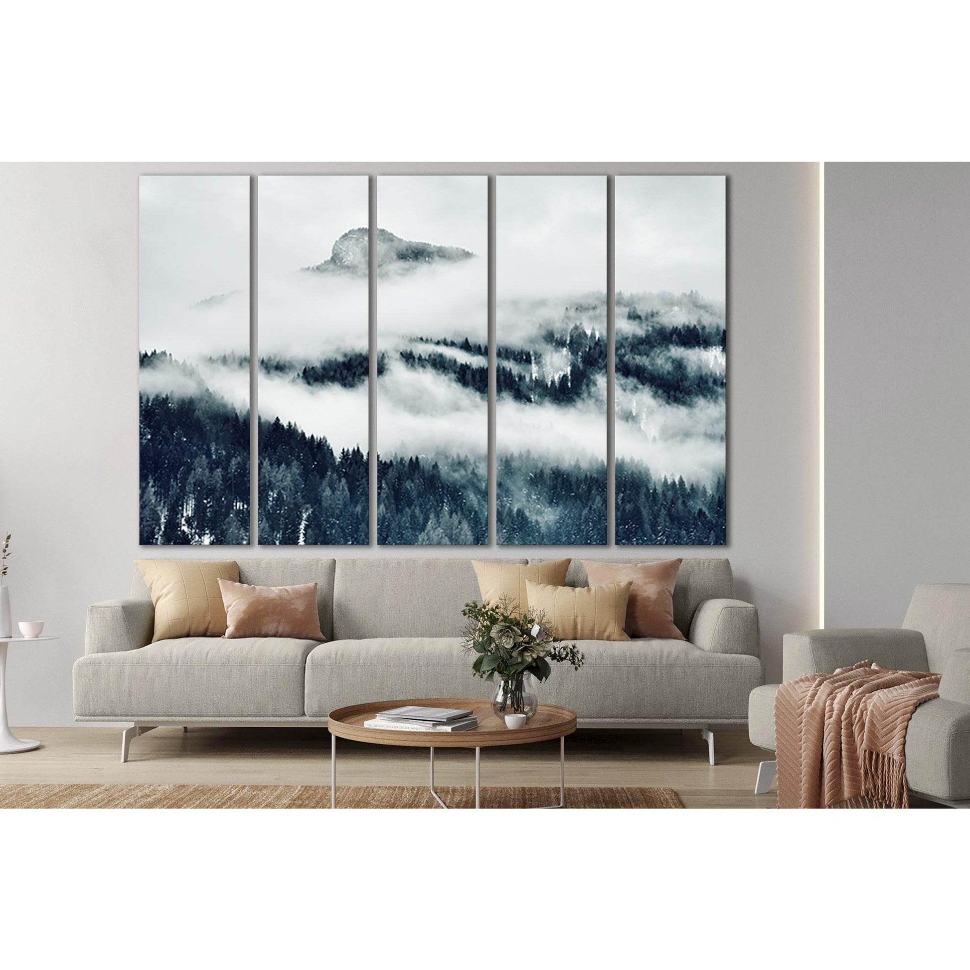 Mountains Covered With Clouds №SL1573 Ready to Hang Canvas PrintCanvas art arrives ready to hang, with hanging accessories included and no additional framing required. Every canvas print is hand-crafted, made on-demand at our workshop and expertly stretch
