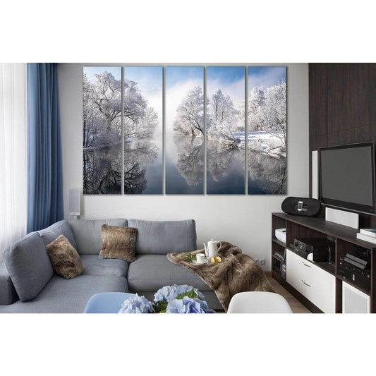 Winter Trees Over The River №SL1078 Ready to Hang Canvas PrintCanvas art arrives ready to hang, with hanging accessories included and no additional framing required. Every canvas print is hand-crafted, made on-demand at our workshop and expertly stretched