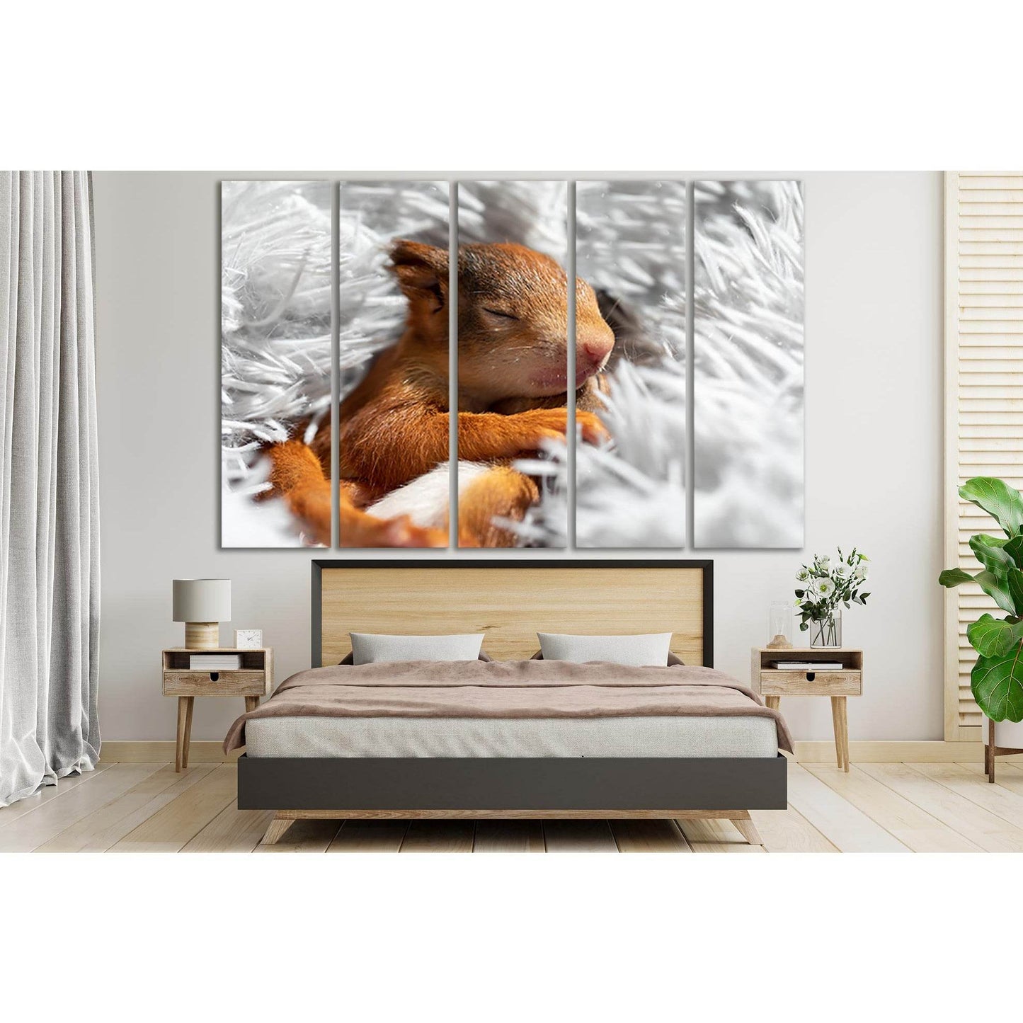 Cute Sleeping Squirrel №SL1511 Ready to Hang Canvas PrintCanvas art arrives ready to hang, with hanging accessories included and no additional framing required. Every canvas print is hand-crafted, made on-demand at our workshop and expertly stretched arou