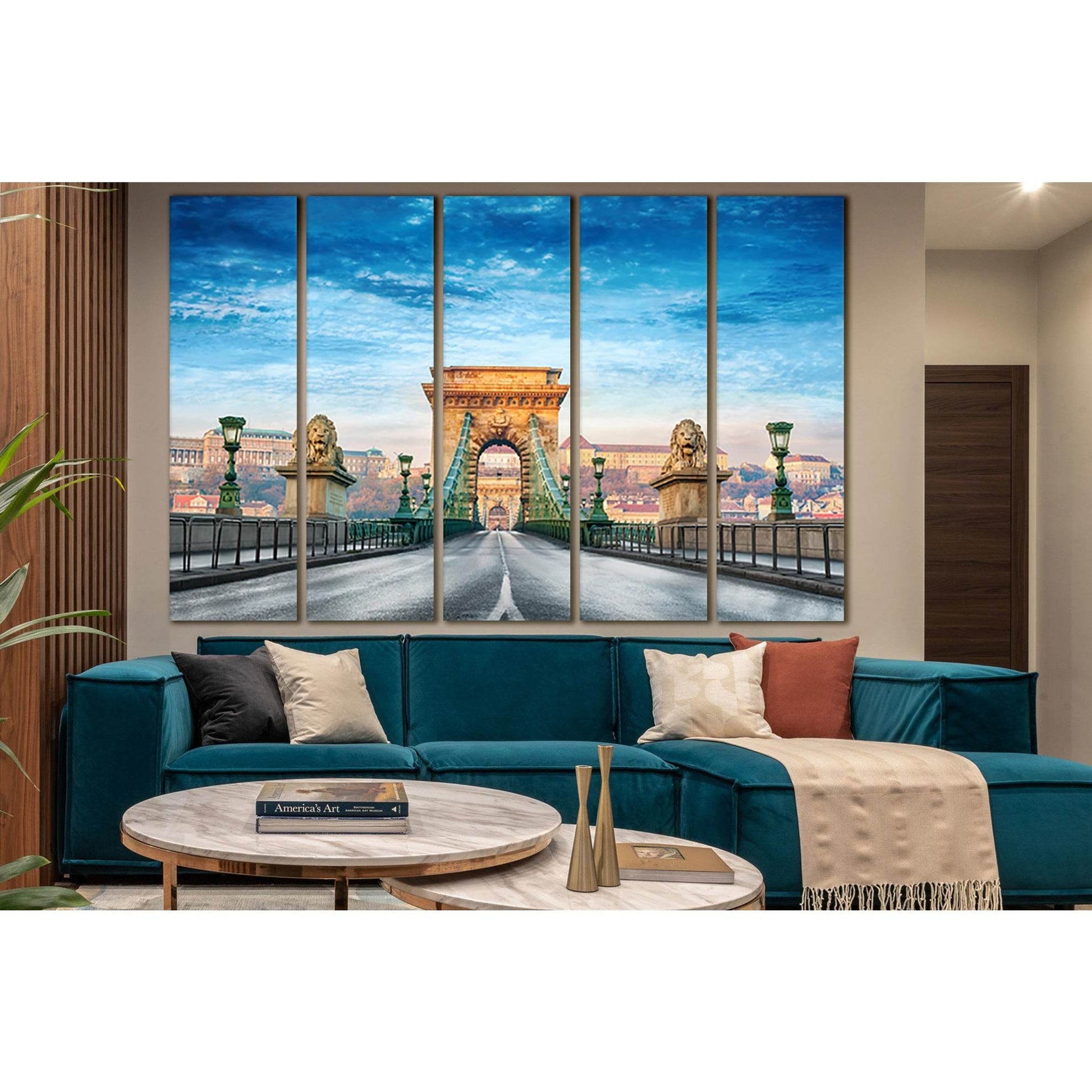 Budapest Hungary Chain Bridge №SL1131 Ready to Hang Canvas PrintCanvas art arrives ready to hang, with hanging accessories included and no additional framing required. Every canvas print is hand-crafted, made on-demand at our workshop and expertly stretch
