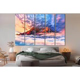 Art Cloud And Mountains Peaks №SL1585 Ready to Hang Canvas Print
