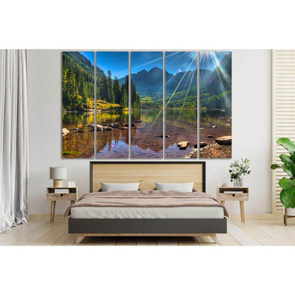 Beautiful Lake And Green Fir Trees №SL795 Ready to Hang Canvas PrintCanvas art arrives ready to hang, with hanging accessories included and no additional framing required. Every canvas print is hand-crafted, made on-demand at our workshop and expertly str
