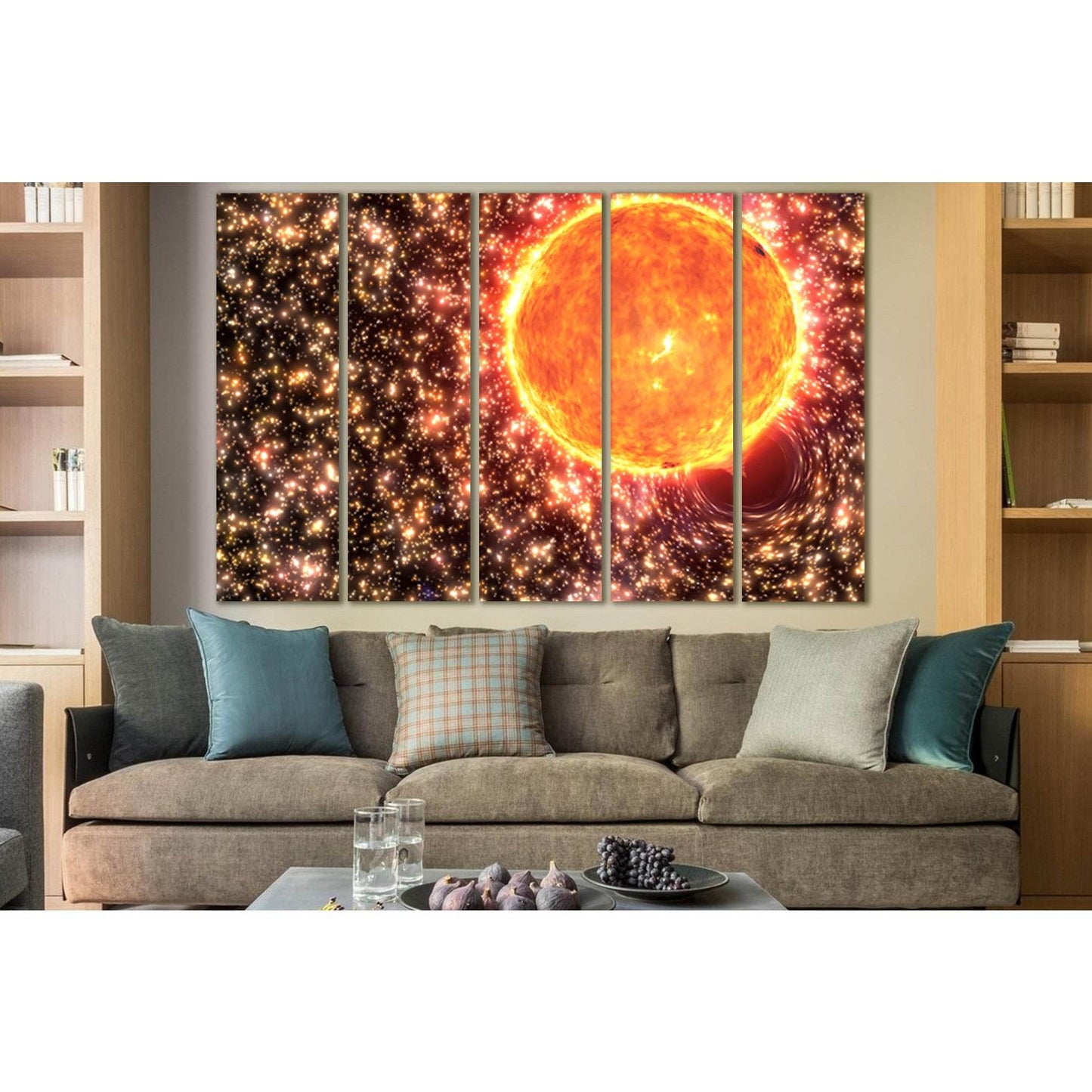 Sun And Black Hole №SL982 Ready to Hang Canvas PrintCanvas art arrives ready to hang, with hanging accessories included and no additional framing required. Every canvas print is hand-crafted, made on-demand at our workshop and expertly stretched around 10