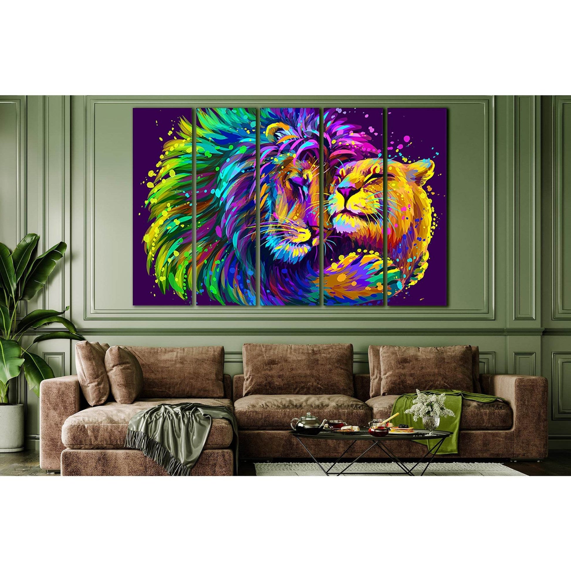 Lion Embracing Lioness №SL552 Ready to Hang Canvas PrintCanvas art arrives ready to hang, with hanging accessories included and no additional framing required. Every canvas print is hand-crafted, made on-demand at our workshop and expertly stretched aroun