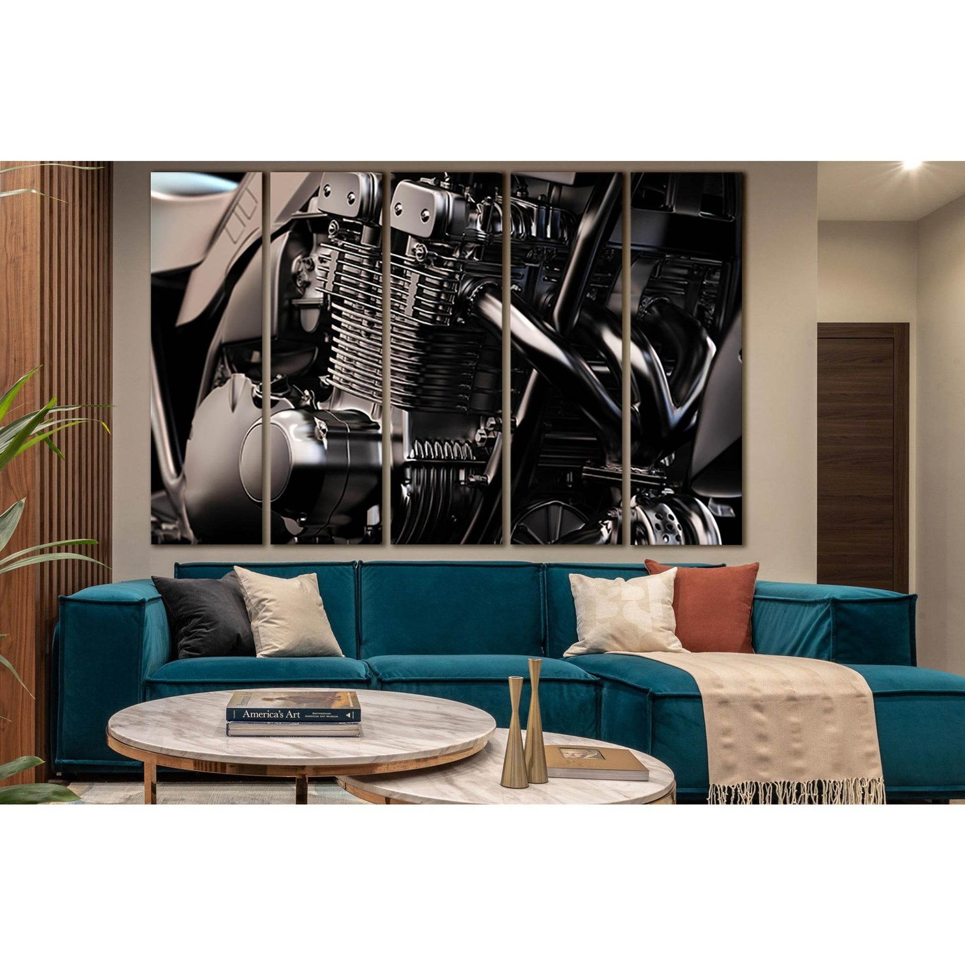 Black Motorcycle Engine №SL1426 Ready to Hang Canvas PrintCanvas art arrives ready to hang, with hanging accessories included and no additional framing required. Every canvas print is hand-crafted, made on-demand at our workshop and expertly stretched aro