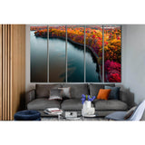 Autumn Lake Boundary Path №SL1492 Ready to Hang Canvas Print