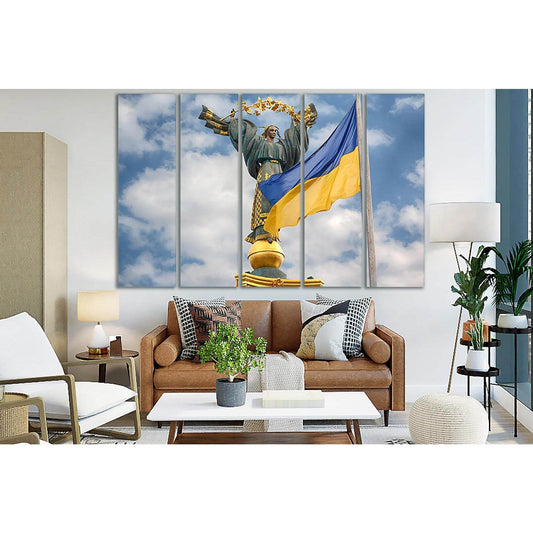 Independence Monument And Ukrainian Flag №SL1198 Ready to Hang Canvas PrintCanvas art arrives ready to hang, with hanging accessories included and no additional framing required. Every canvas print is hand-crafted, made on-demand at our workshop and exper