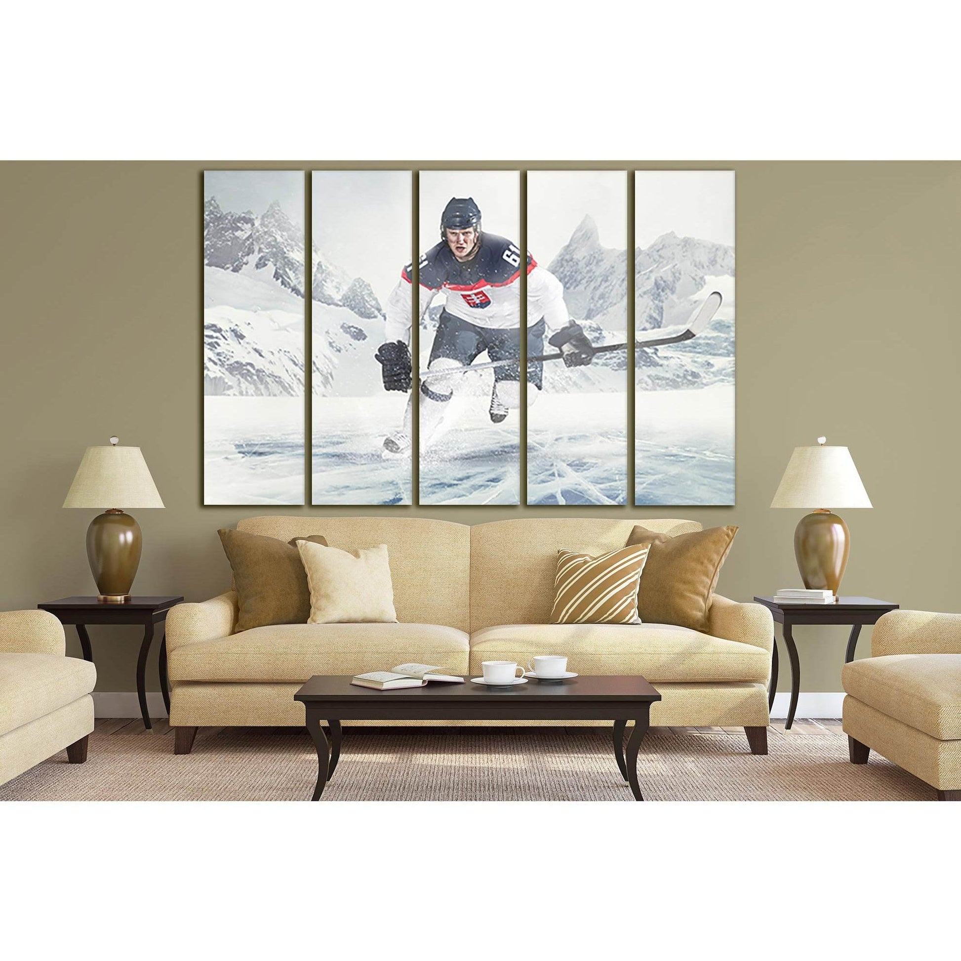 Hockey Player On Mountains Background №SL953 Ready to Hang Canvas PrintCanvas art arrives ready to hang, with hanging accessories included and no additional framing required. Every canvas print is hand-crafted, made on-demand at our workshop and expertly