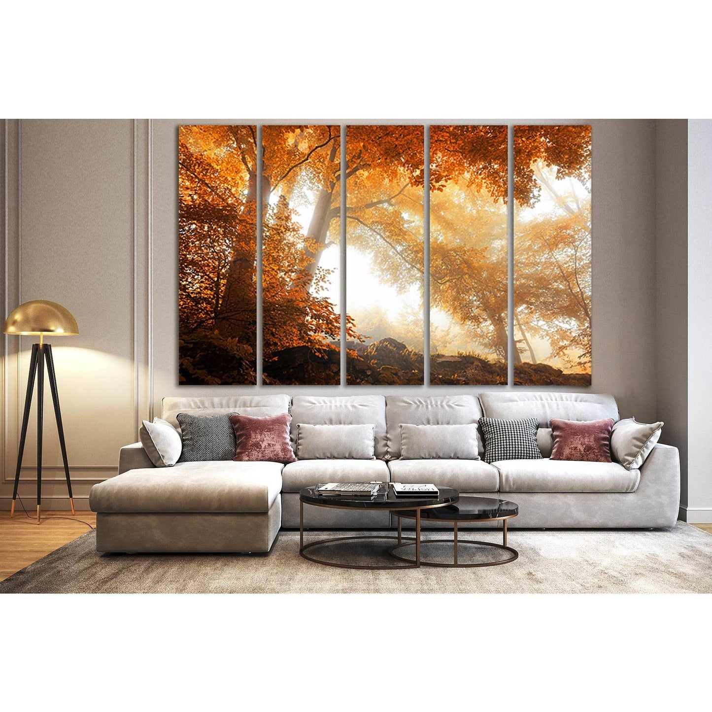 Seasons Autumn Trees №SL1066 Ready to Hang Canvas PrintCanvas art arrives ready to hang, with hanging accessories included and no additional framing required. Every canvas print is hand-crafted, made on-demand at our workshop and expertly stretched around