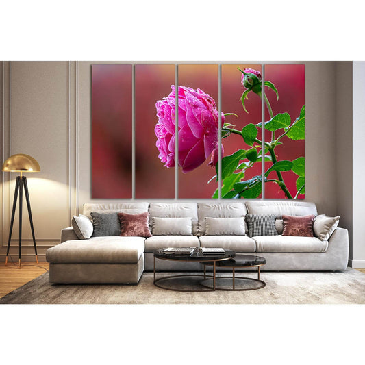 Beautiful Pink Rose Bud №SL729 Ready to Hang Canvas PrintCanvas art arrives ready to hang, with hanging accessories included and no additional framing required. Every canvas print is hand-crafted, made on-demand at our workshop and expertly stretched arou