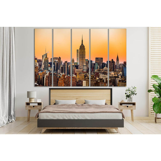 Manhattan New York At Sunset №SL343 Ready to Hang Canvas PrintCanvas art arrives ready to hang, with hanging accessories included and no additional framing required. Every canvas print is hand-crafted, made on-demand at our workshop and expertly stretched