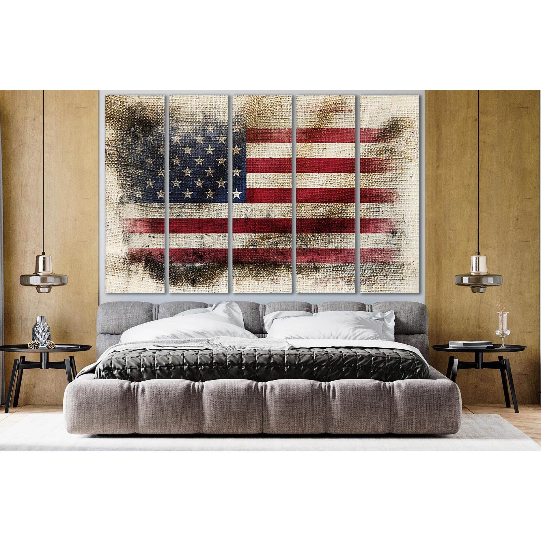 Grunge USA Flag №SL1192 Ready to Hang Canvas PrintCanvas art arrives ready to hang, with hanging accessories included and no additional framing required. Every canvas print is hand-crafted, made on-demand at our workshop and expertly stretched around 100%
