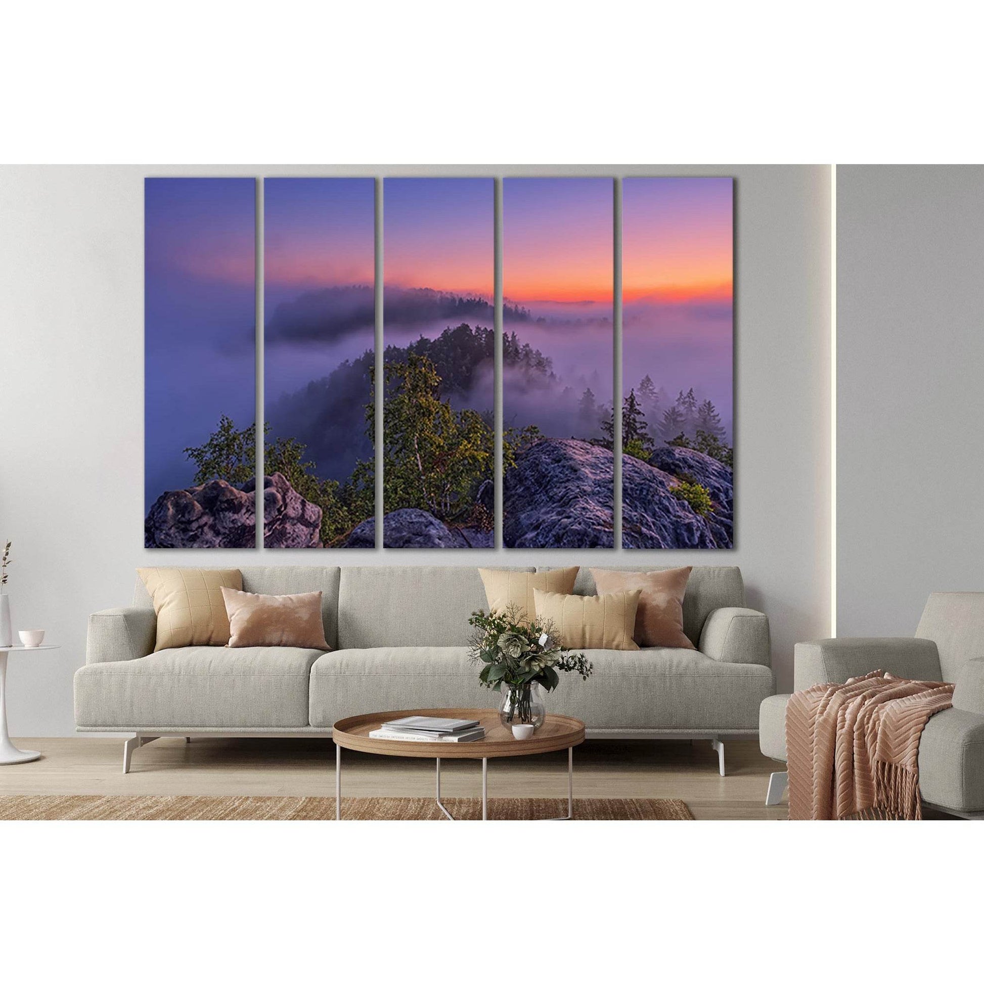 Foggy In Mountain At Sunset №SL1579 Ready to Hang Canvas PrintCanvas art arrives ready to hang, with hanging accessories included and no additional framing required. Every canvas print is hand-crafted, made on-demand at our workshop and expertly stretched