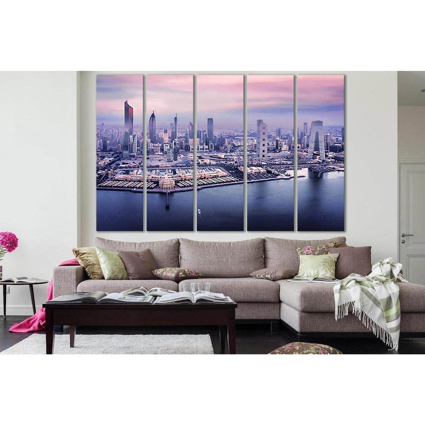 Cityscape Kuwait City At Sunset №SL1468 Ready to Hang Canvas PrintCanvas art arrives ready to hang, with hanging accessories included and no additional framing required. Every canvas print is hand-crafted, made on-demand at our workshop and expertly stret