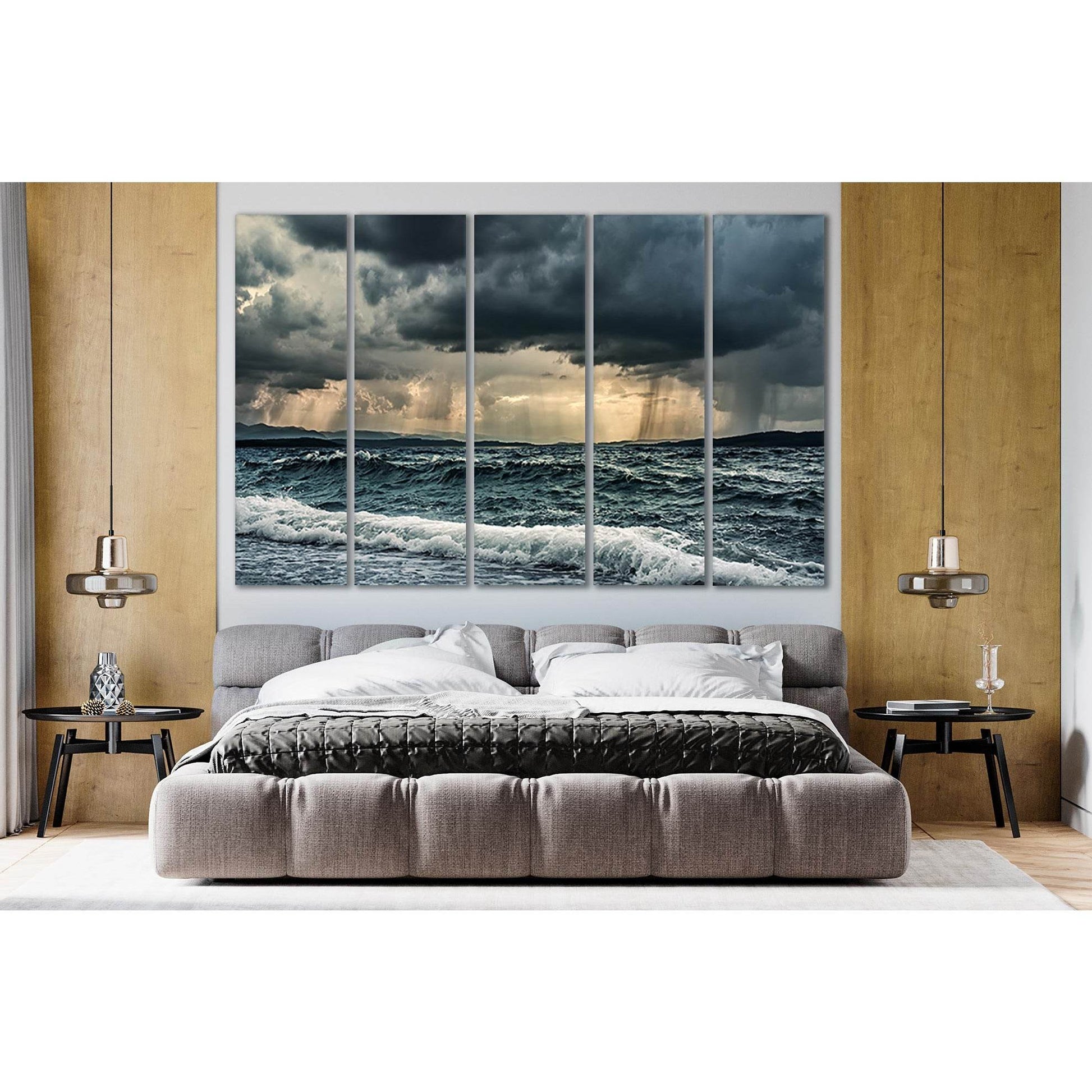Rain Over Stormy Ocean №SL54 Ready to Hang Canvas PrintCanvas art arrives ready to hang, with hanging accessories included and no additional framing required. Every canvas print is hand-crafted, made on-demand at our workshop and expertly stretched around