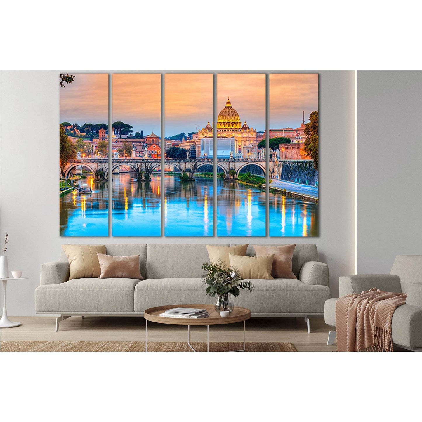 Stone Bridge In Rome №SL1129 Ready to Hang Canvas PrintCanvas art arrives ready to hang, with hanging accessories included and no additional framing required. Every canvas print is hand-crafted, made on-demand at our workshop and expertly stretched around