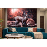 Deer With Lion №SL1507 Ready to Hang Canvas Print
