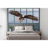 Bald Eagle Flying Over River №SL1549 Ready to Hang Canvas Print