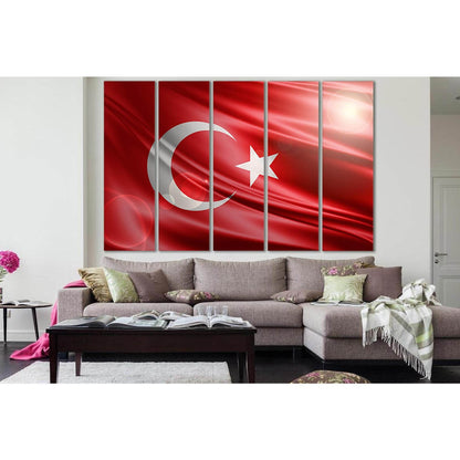 Turkey Flag Of Silk №SL1207 Ready to Hang Canvas PrintCanvas art arrives ready to hang, with hanging accessories included and no additional framing required. Every canvas print is hand-crafted, made on-demand at our workshop and expertly stretched around