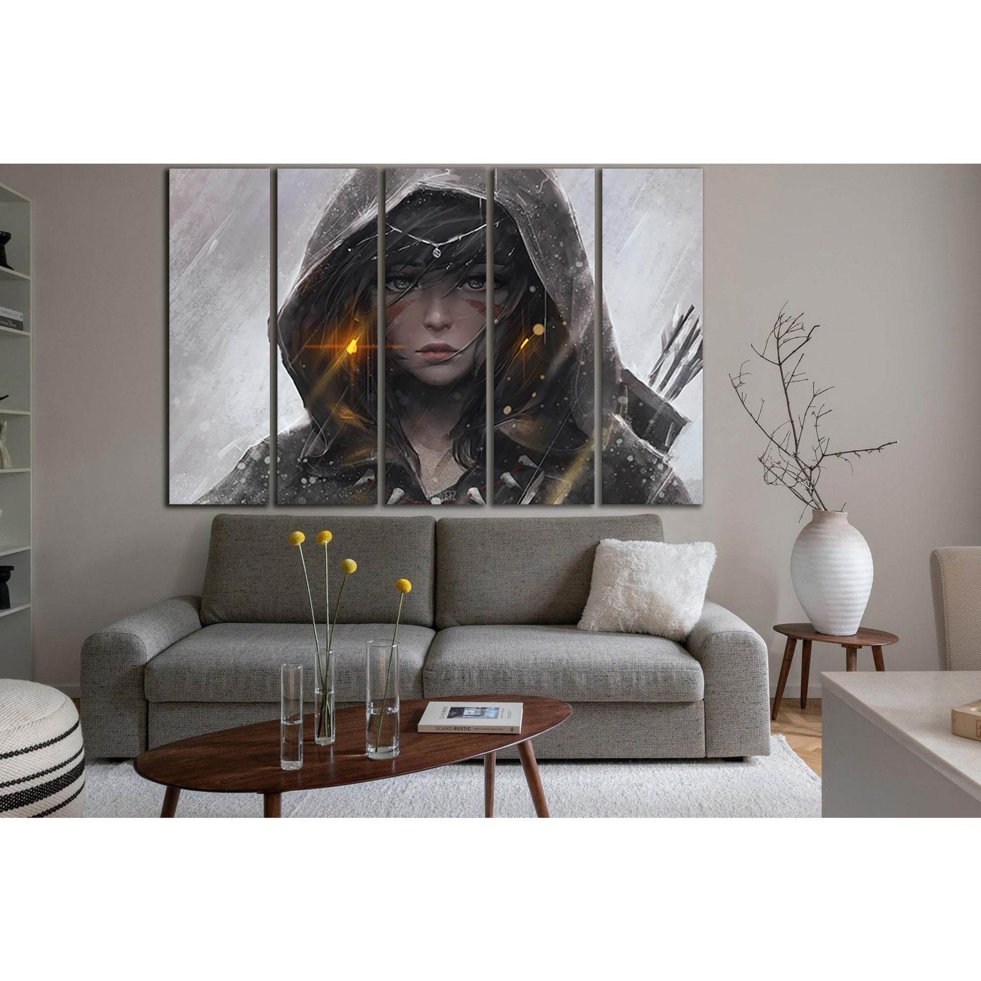 Warrior Girl In Hood №SL1279 Ready to Hang Canvas PrintCanvas art arrives ready to hang, with hanging accessories included and no additional framing required. Every canvas print is hand-crafted, made on-demand at our workshop and expertly stretched around