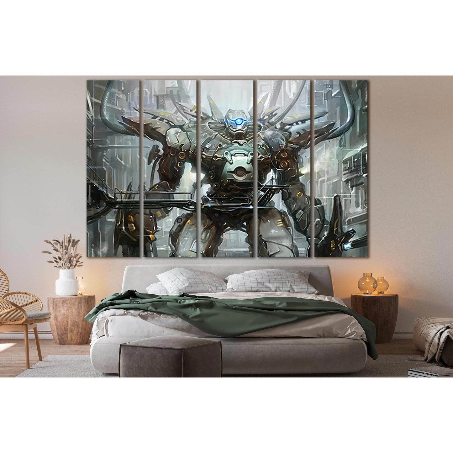 Robot At Technical Station №SL1287 Ready to Hang Canvas PrintCanvas art arrives ready to hang, with hanging accessories included and no additional framing required. Every canvas print is hand-crafted, made on-demand at our workshop and expertly stretched