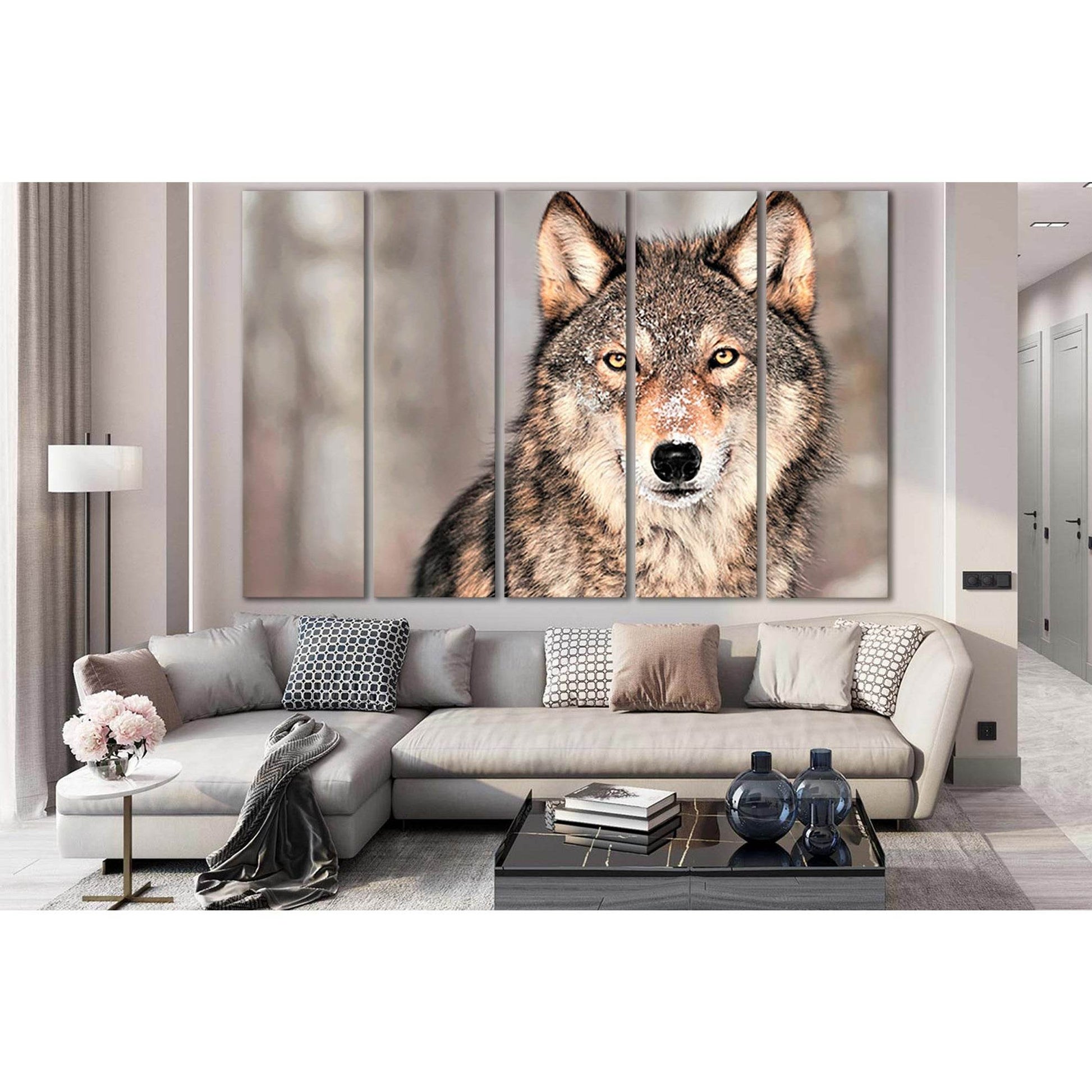 Portrait Of A Gray Wolf №SL1550 Ready to Hang Canvas PrintCanvas art arrives ready to hang, with hanging accessories included and no additional framing required. Every canvas print is hand-crafted, made on-demand at our workshop and expertly stretched aro