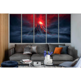Explosive Volcano With Burning Lava №SL1213 Ready to Hang Canvas Print