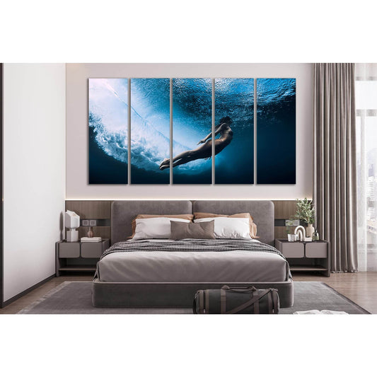 Beautiful Girl Under Water №SL45 Ready to Hang Canvas PrintCanvas art arrives ready to hang, with hanging accessories included and no additional framing required. Every canvas print is hand-crafted, made on-demand at our workshop and expertly stretched ar