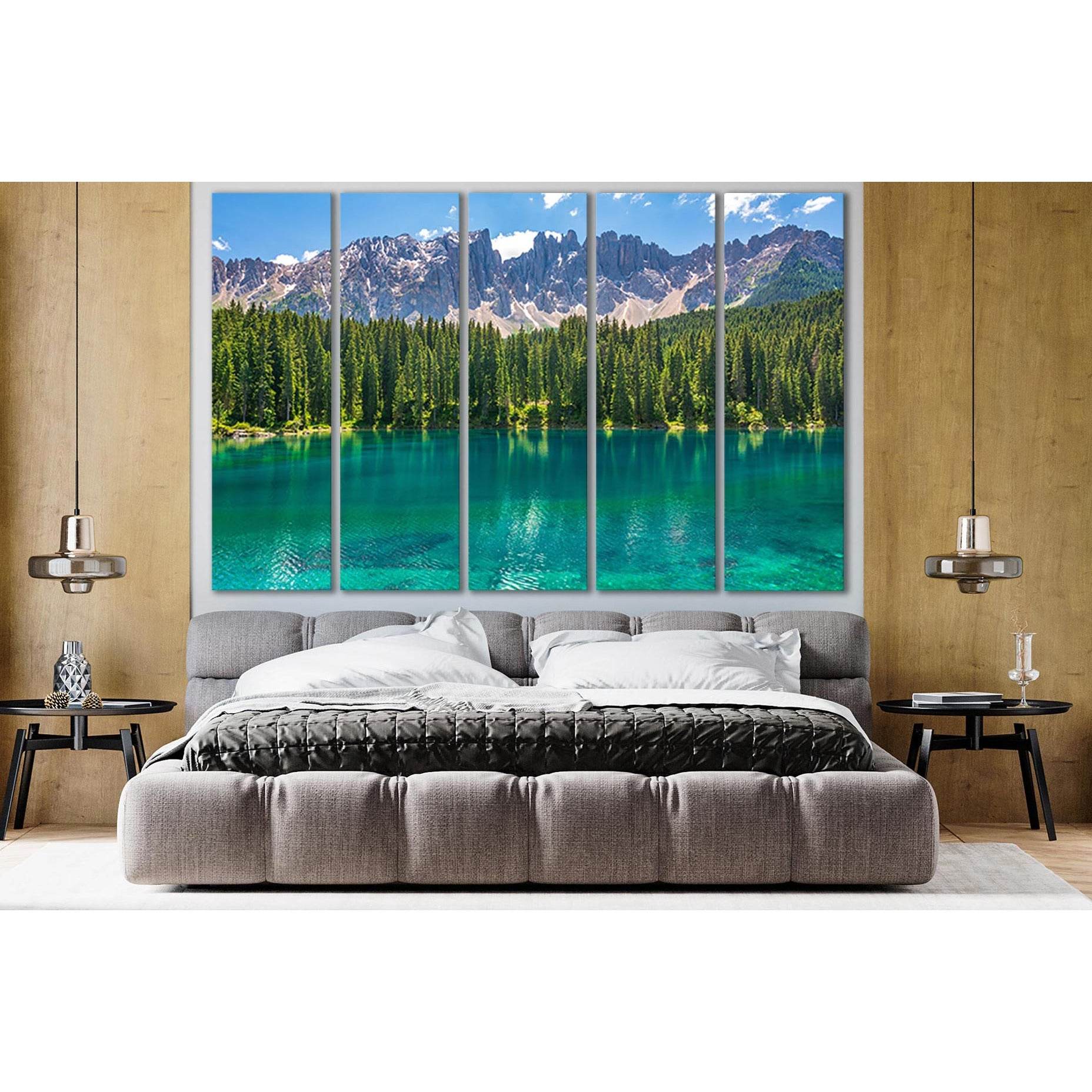 Italy Alps Mountain And Lake №SL1576 Ready to Hang Canvas Print