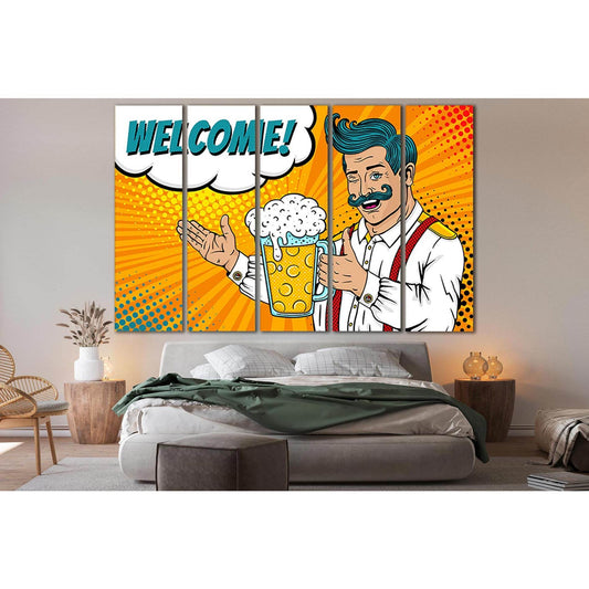 Welcome Pop Art №SL527 Ready to Hang Canvas PrintCanvas art arrives ready to hang, with hanging accessories included and no additional framing required. Every canvas print is hand-crafted, made on-demand at our workshop and expertly stretched around 100%