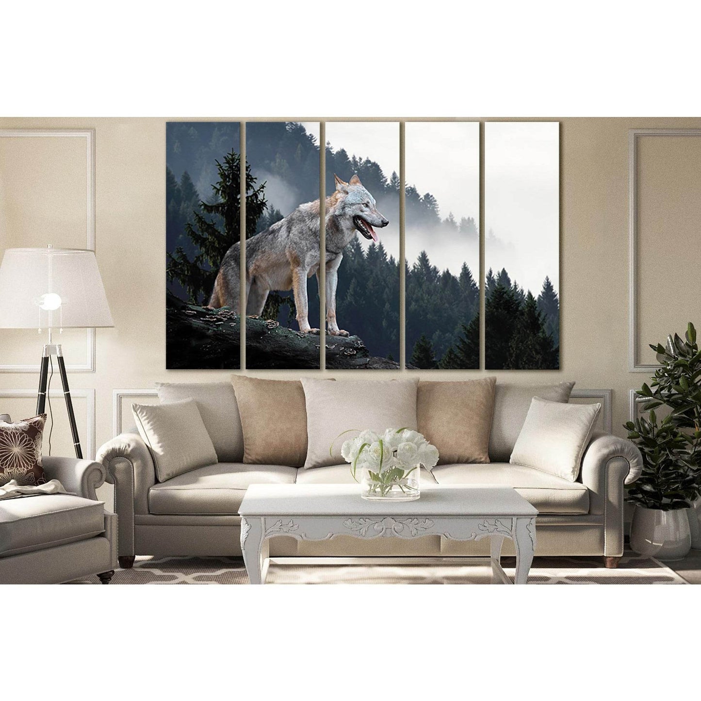 Gray Wolf In The Forest №SL1560 Ready to Hang Canvas PrintCanvas art arrives ready to hang, with hanging accessories included and no additional framing required. Every canvas print is hand-crafted, made on-demand at our workshop and expertly stretched aro