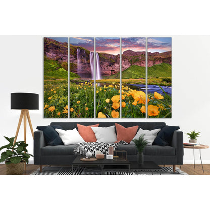 Sunset On Seljalandsfoss №SL473 Ready to Hang Canvas PrintCanvas art arrives ready to hang, with hanging accessories included and no additional framing required. Every canvas print is hand-crafted, made on-demand at our workshop and expertly stretched aro