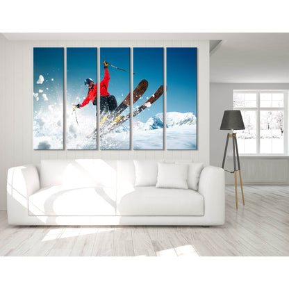 Extreme Skier Jump №04430 Ready to Hang Canvas PrintCanvas art arrives ready to hang, with hanging accessories included and no additional framing required. Every canvas print is hand-crafted, made on-demand at our workshop and expertly stretched around 10