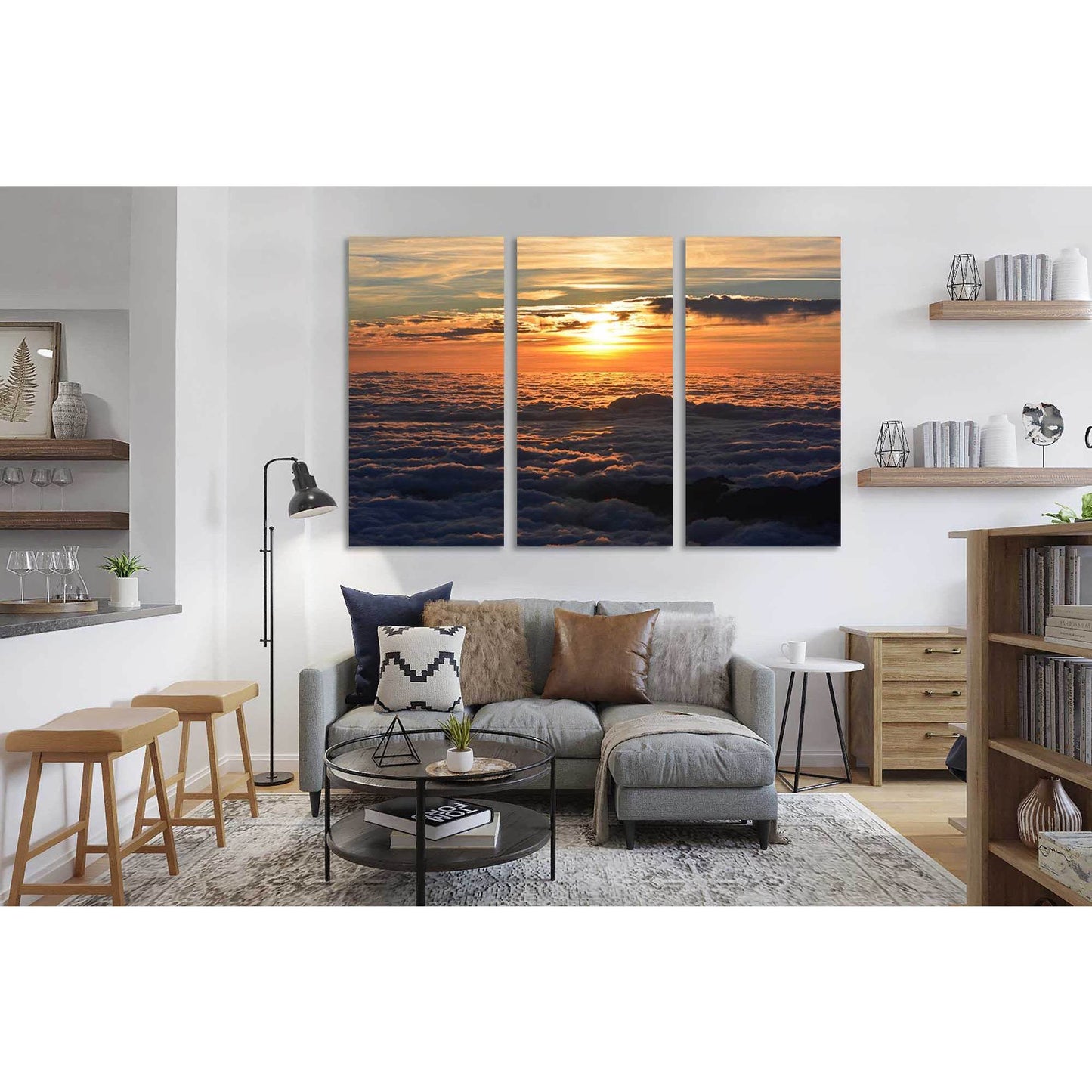Sunset over the clouds №D1865 Ready to Hang Canvas PrintCanvas art arrives ready to hang, with hanging accessories included and no additional framing required. Every canvas print is hand-crafted, made on-demand at our workshop and expertly stretched aroun