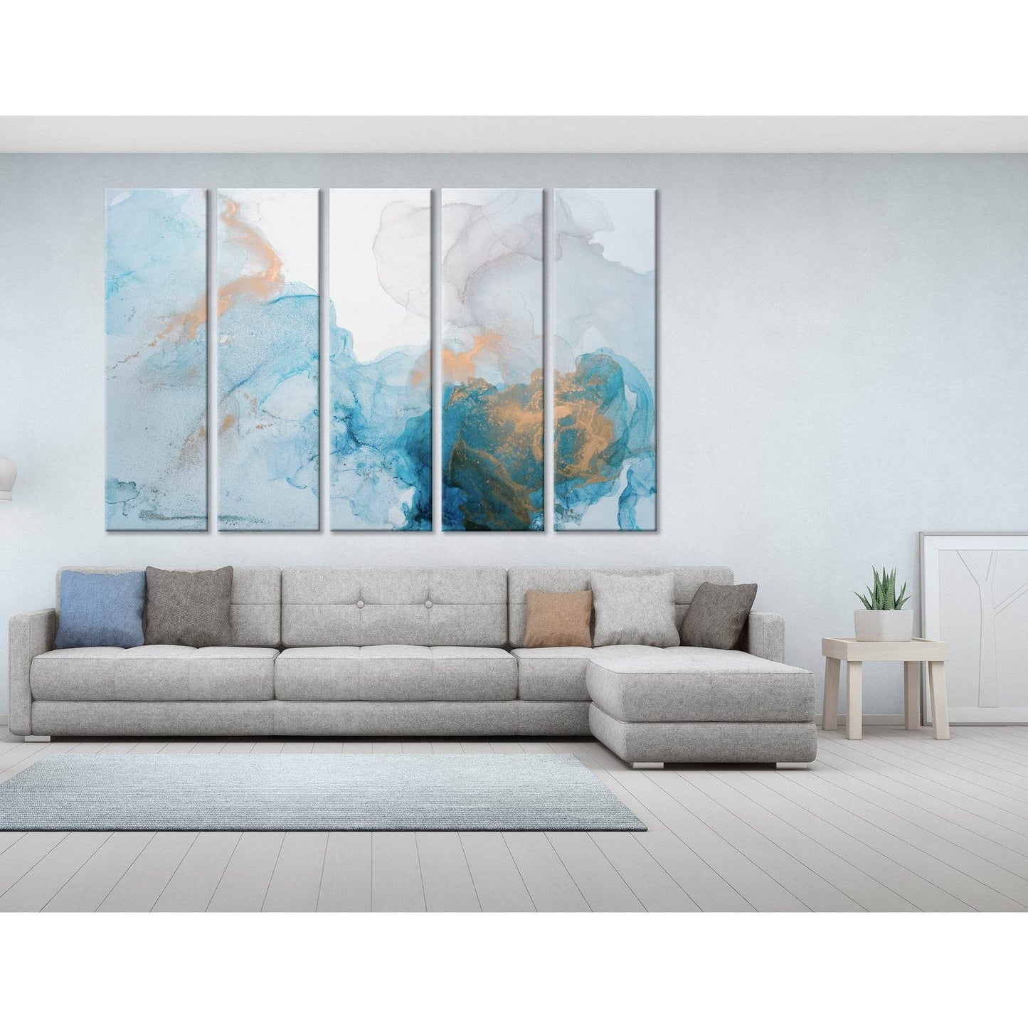 Light Blue Abstract №04397 Ready to Hang Canvas PrintCanvas art arrives ready to hang, with hanging accessories included and no additional framing required. Every canvas print is hand-crafted, made on-demand at our workshop and expertly stretched around 1