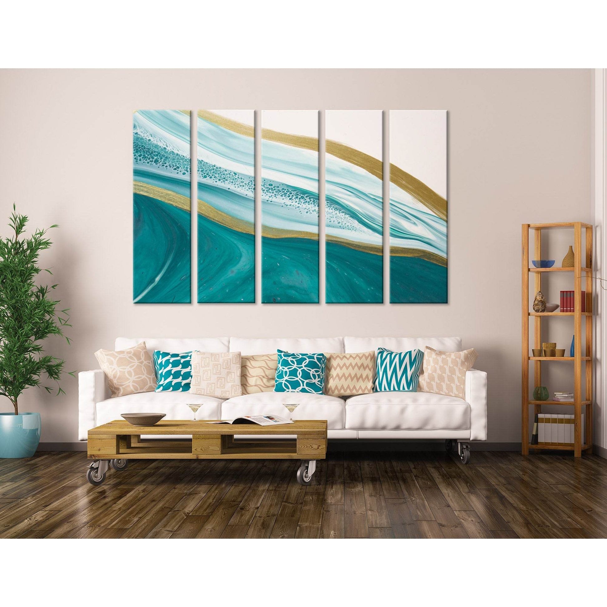 Sea Wave Abstract №04291 Ready to Hang Canvas PrintCanvas art arrives ready to hang, with hanging accessories included and no additional framing required. Every canvas print is hand-crafted, made on-demand at our workshop and expertly stretched around 100