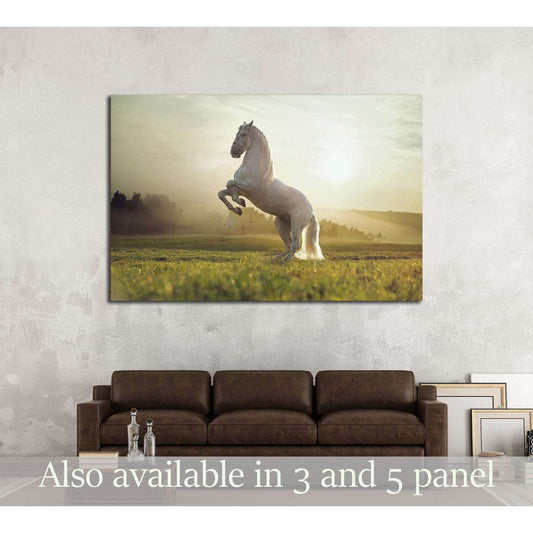 Horse at sunset wall art №5005Canvas art arrives ready to hang, with hanging accessories included and no additional framing required. Every canvas print is hand-crafted, made on-demand at our workshop and expertly stretched around 100% North American Pine