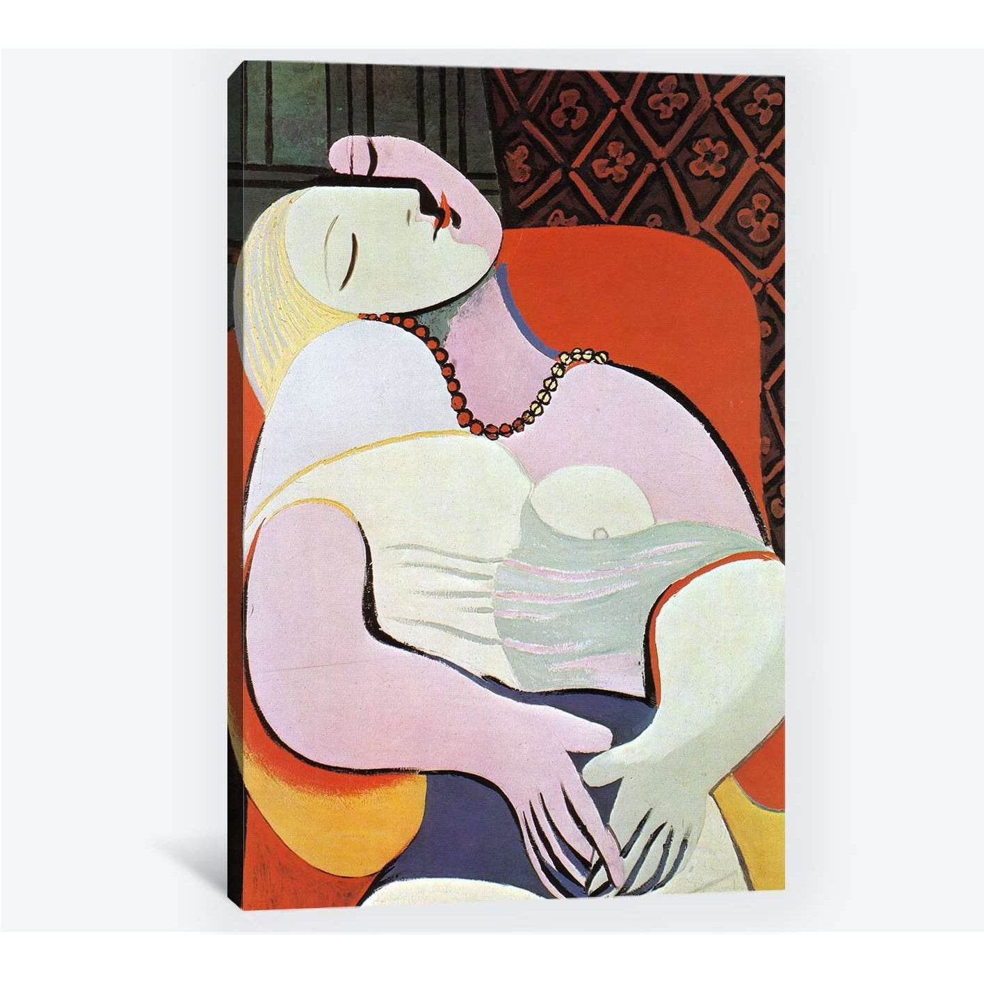 Pablo Picasso, Woman asleep in an armchair - Canvas printCanvas art arrives ready to hang, with hanging accessories included and no additional framing required. Every canvas print is hand-crafted, made on-demand at our workshop and expertly stretched arou
